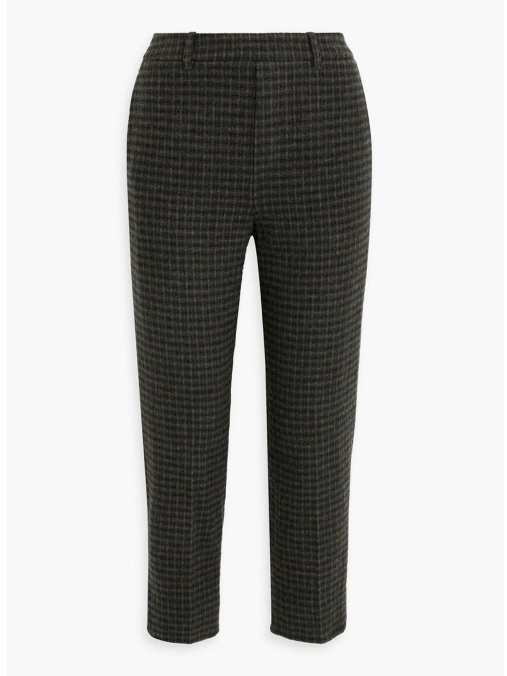 Vince Wool Cashmere Check Plaid Tapered Pants